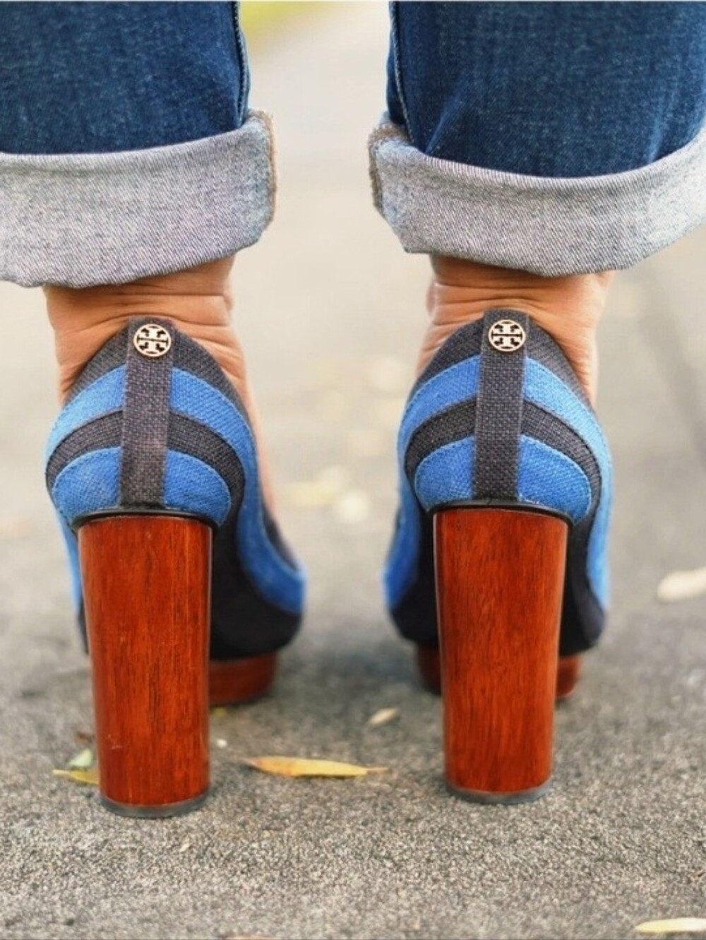 Tory Burch Joelle Canvas Block Heels